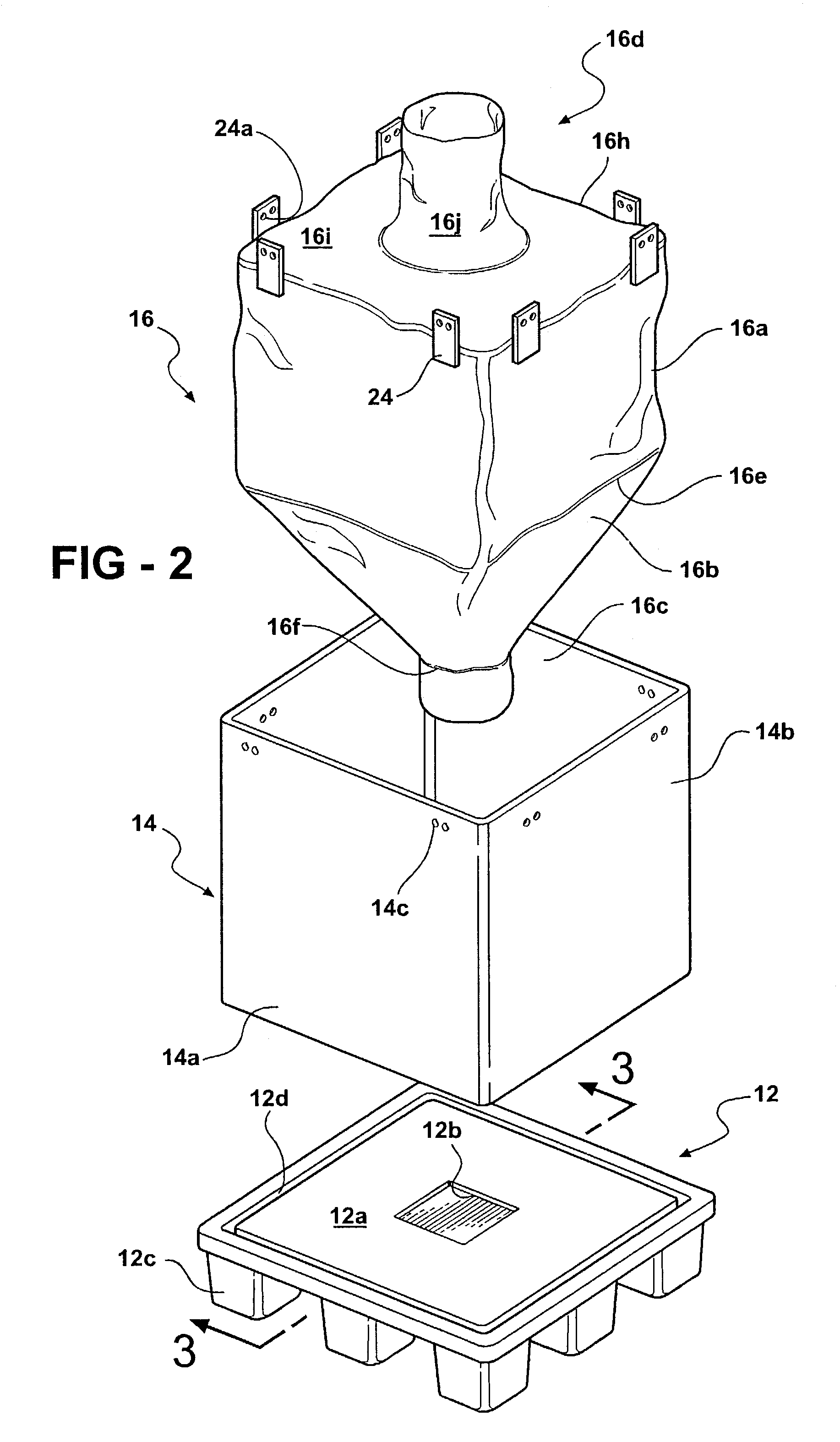 Bulk container with plastic liner