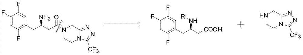 Preparation method of sitagliptin intermediate