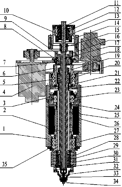 Friction stir welding seam welding and spot welding integrated spindle