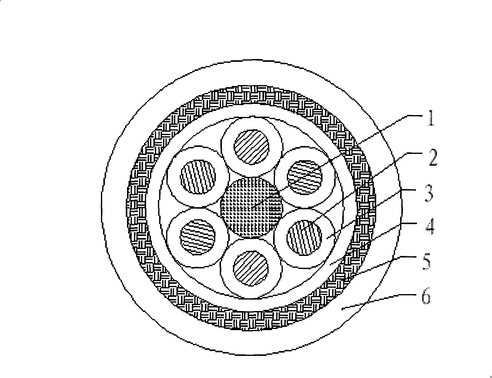 Underwater magnet measurement cable for ship