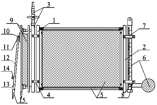 Wetland restoration enclosing device based on comprehensive protection structure