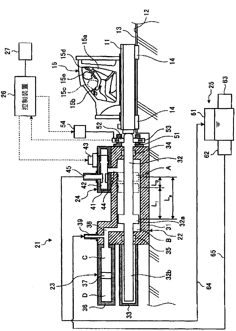 Motor vehicle crash simulation test device, method and control device for the device