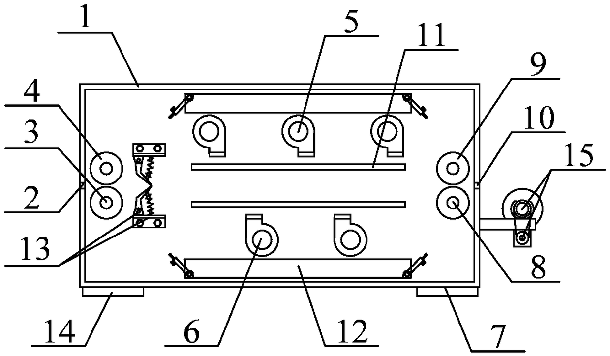 Drying equipment with adjusting function and special for textile fabrics