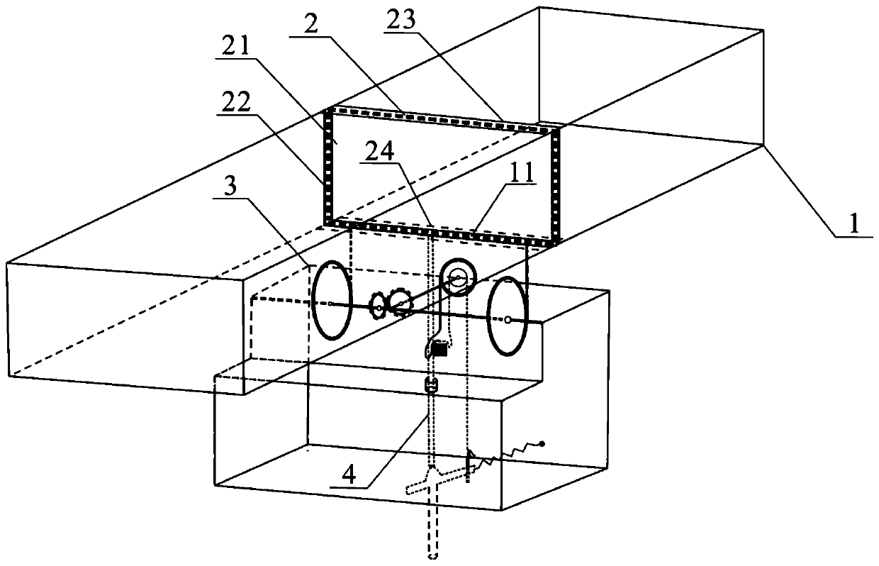 Apparatus suitable for instantaneous dam break test and its operation method