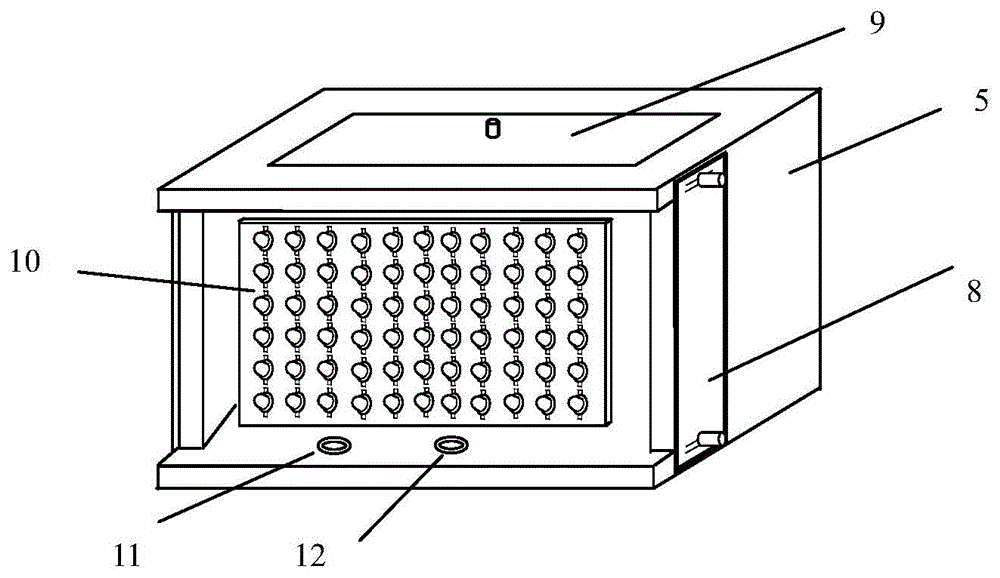 Patch type white LED light curing and packaging device and application thereof