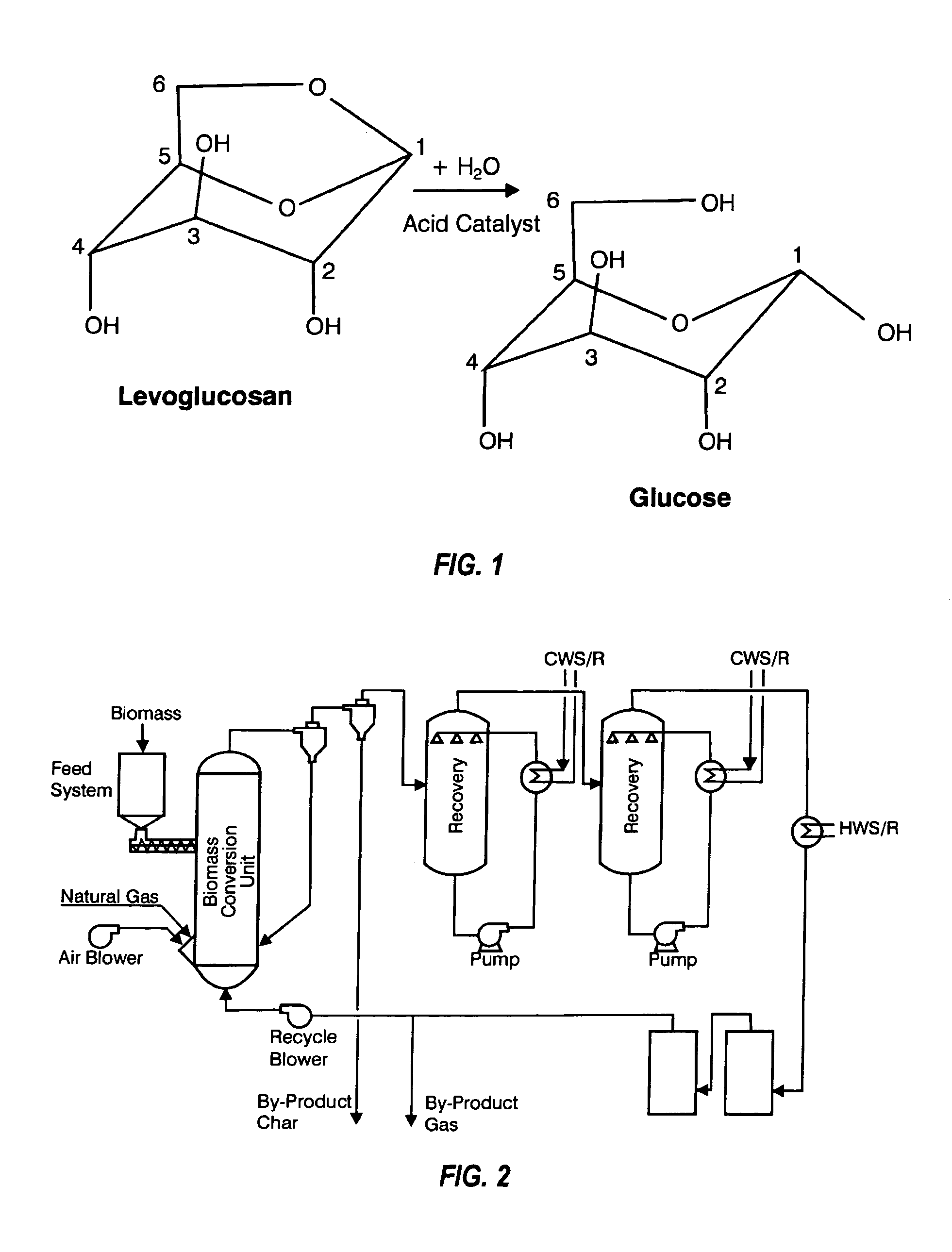 Process for converting anhydrosugars to glucose and other fermentable sugars