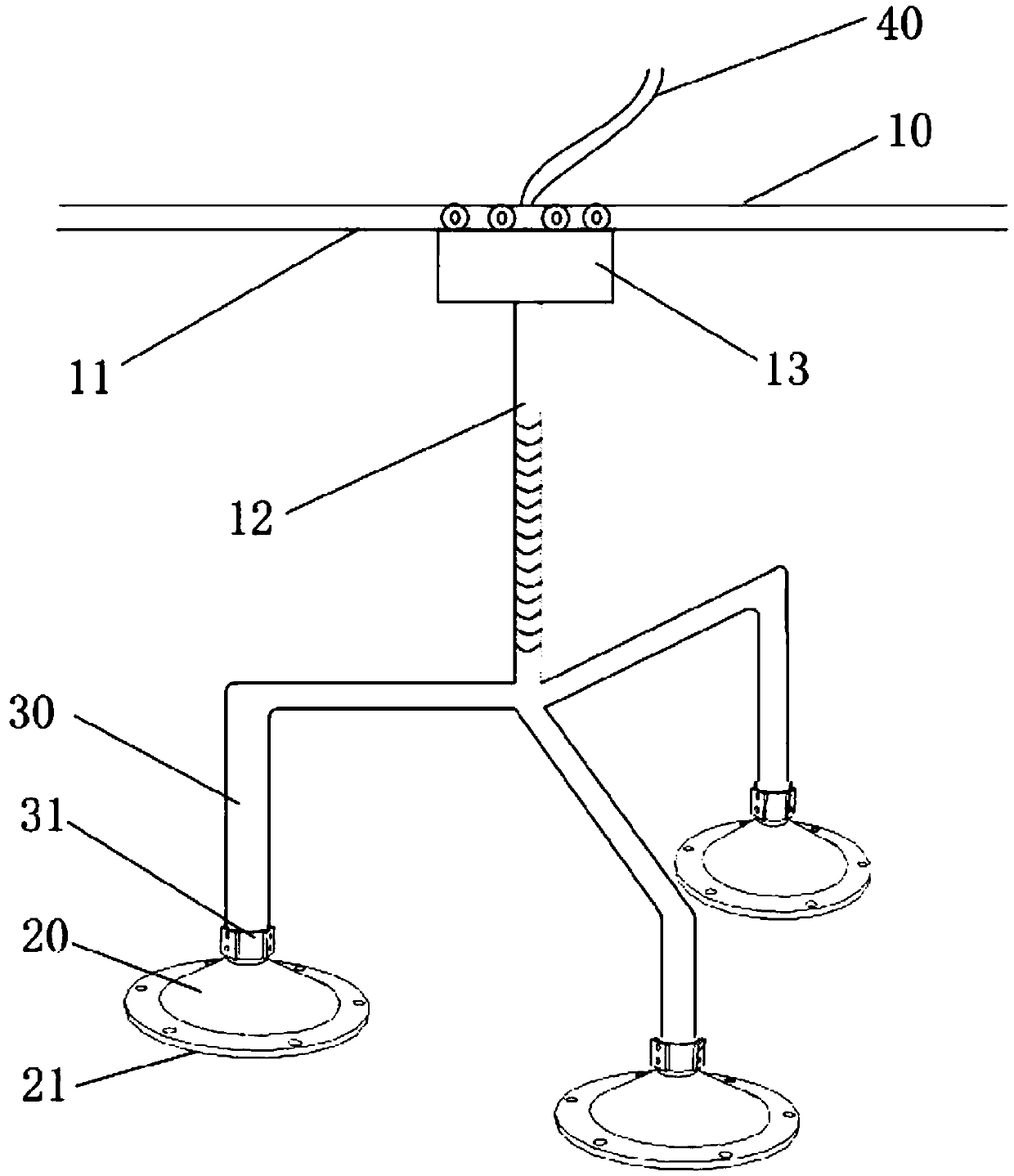 Suspension type transferring device