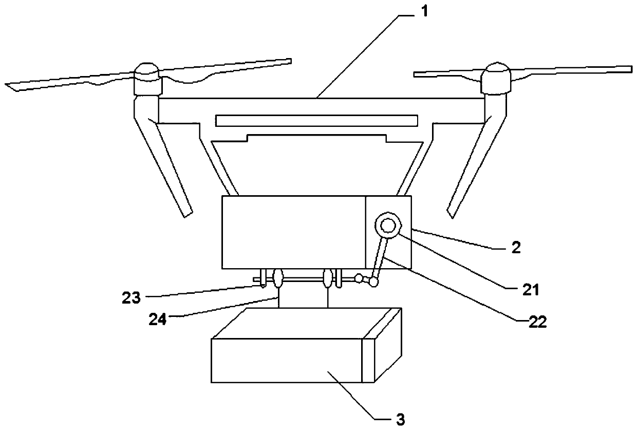 Multi-rotor unmanned aerial vehicle aerial throwing fixed wing takeoff mechanism