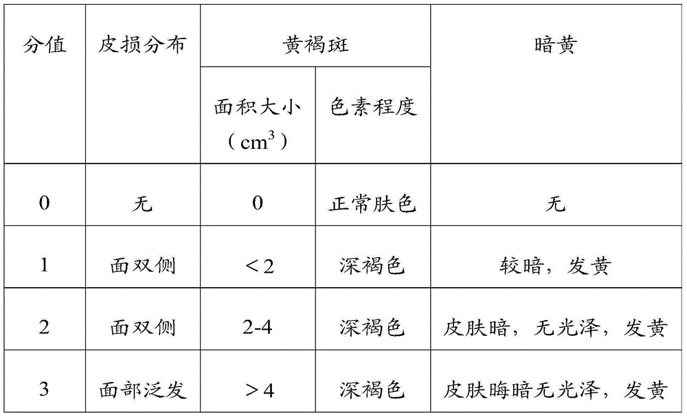 Traditional Chinese medicine freckle removing composition, traditional Chinese medicine freckle removing preparation and traditional Chinese medicine freckle removing mask