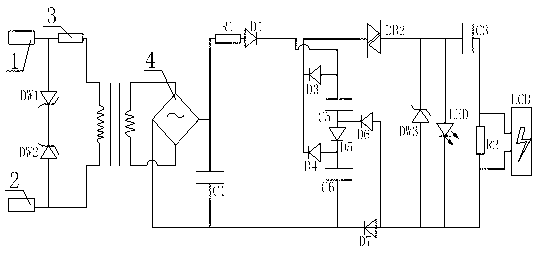 High-voltage electrifying display device