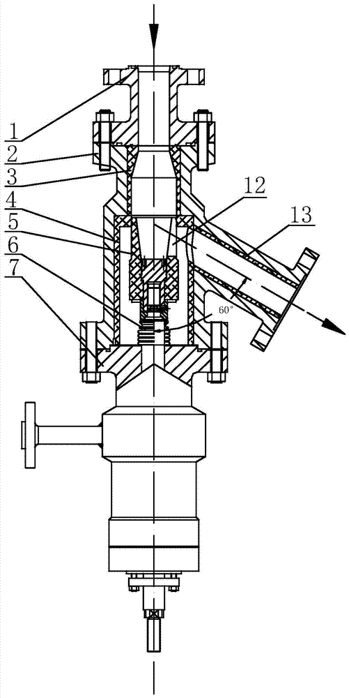 Valve core structure of a pulverized coal flow regulating valve