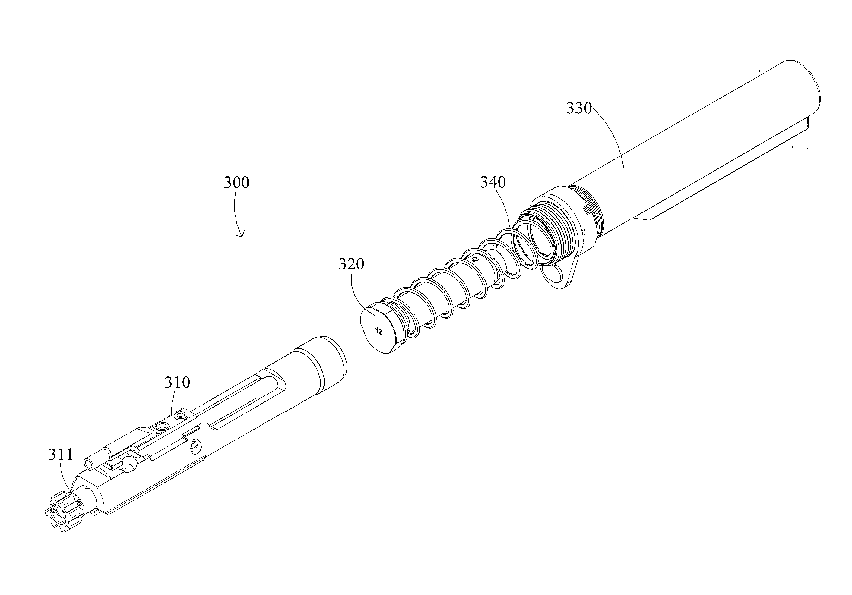 Firearm buffer system and buttstock assembly