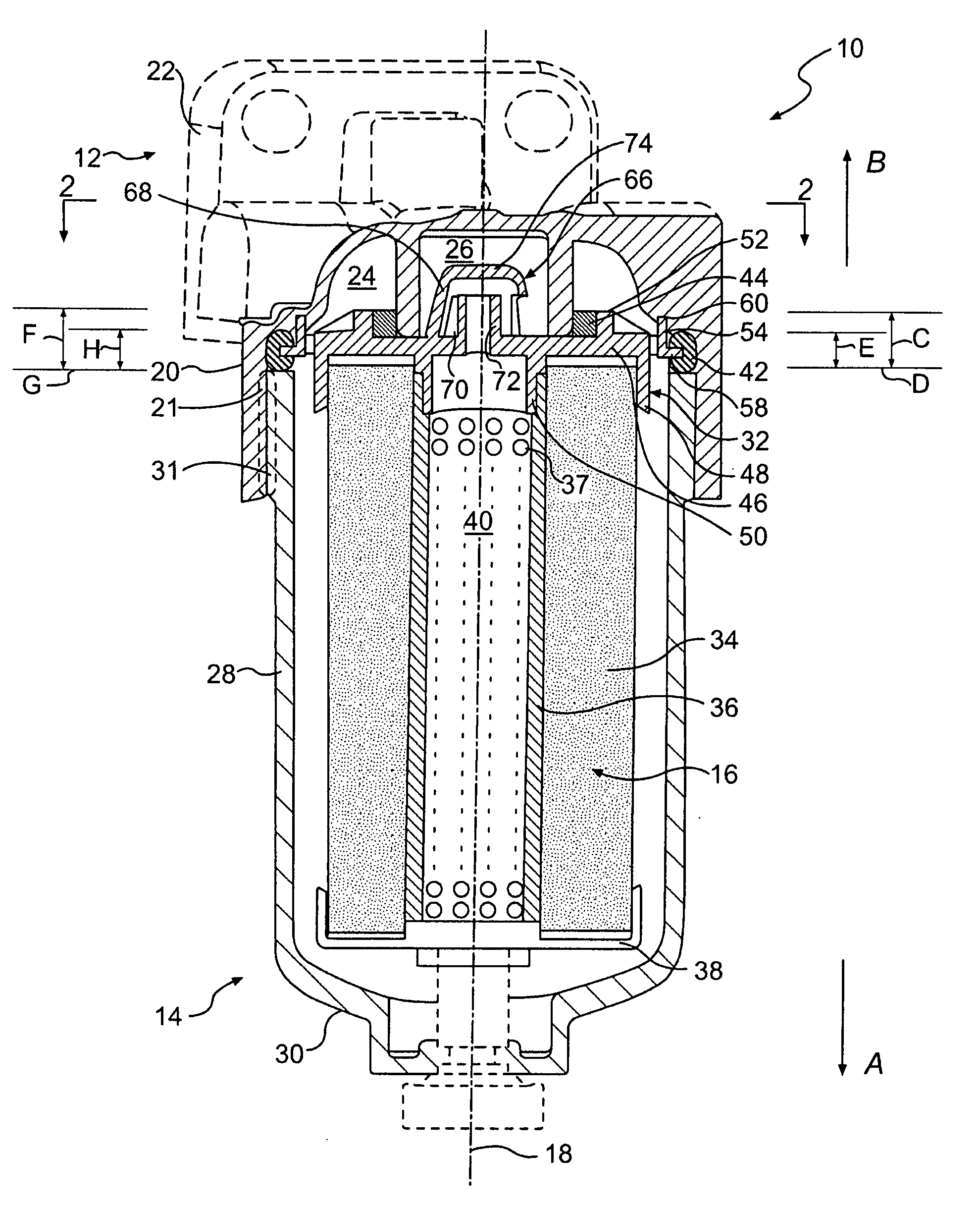 Fluid filter system