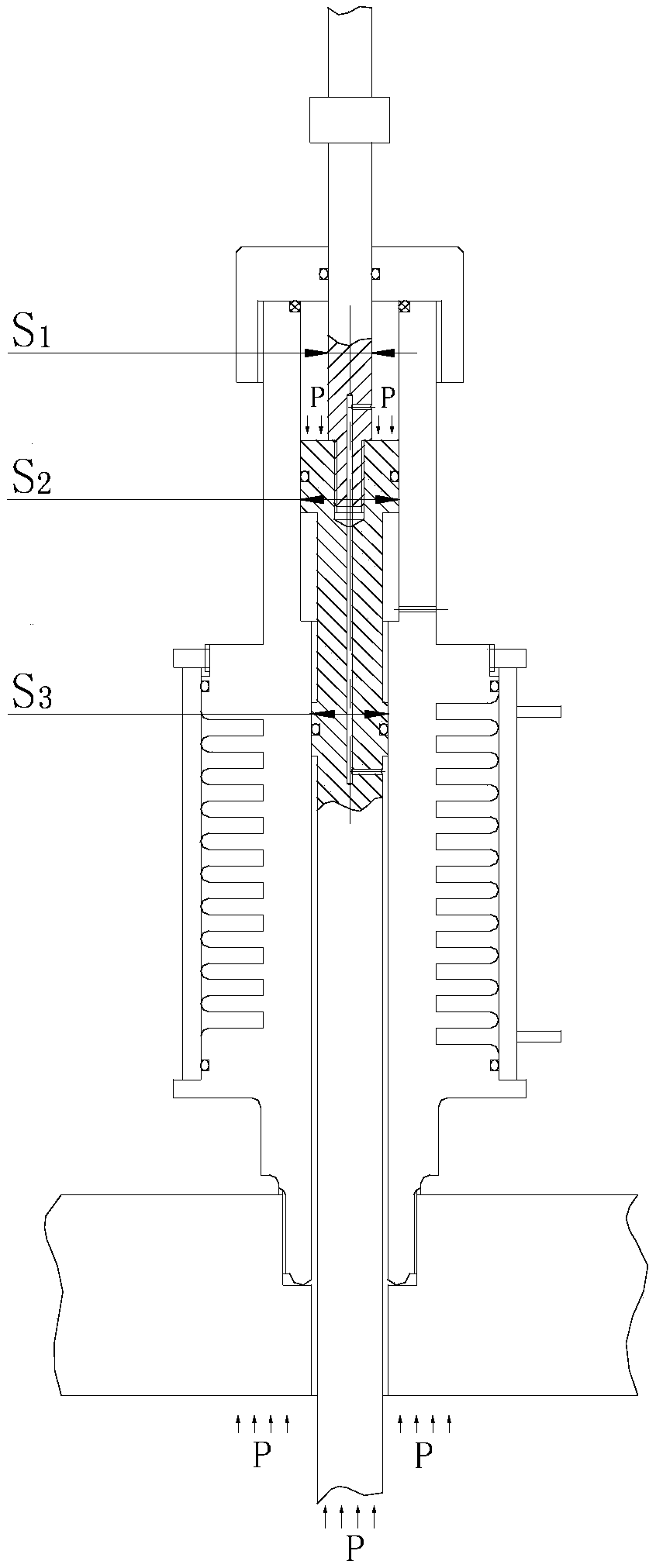 A stretchable dynamic sealing device for high temperature and high pressure environment