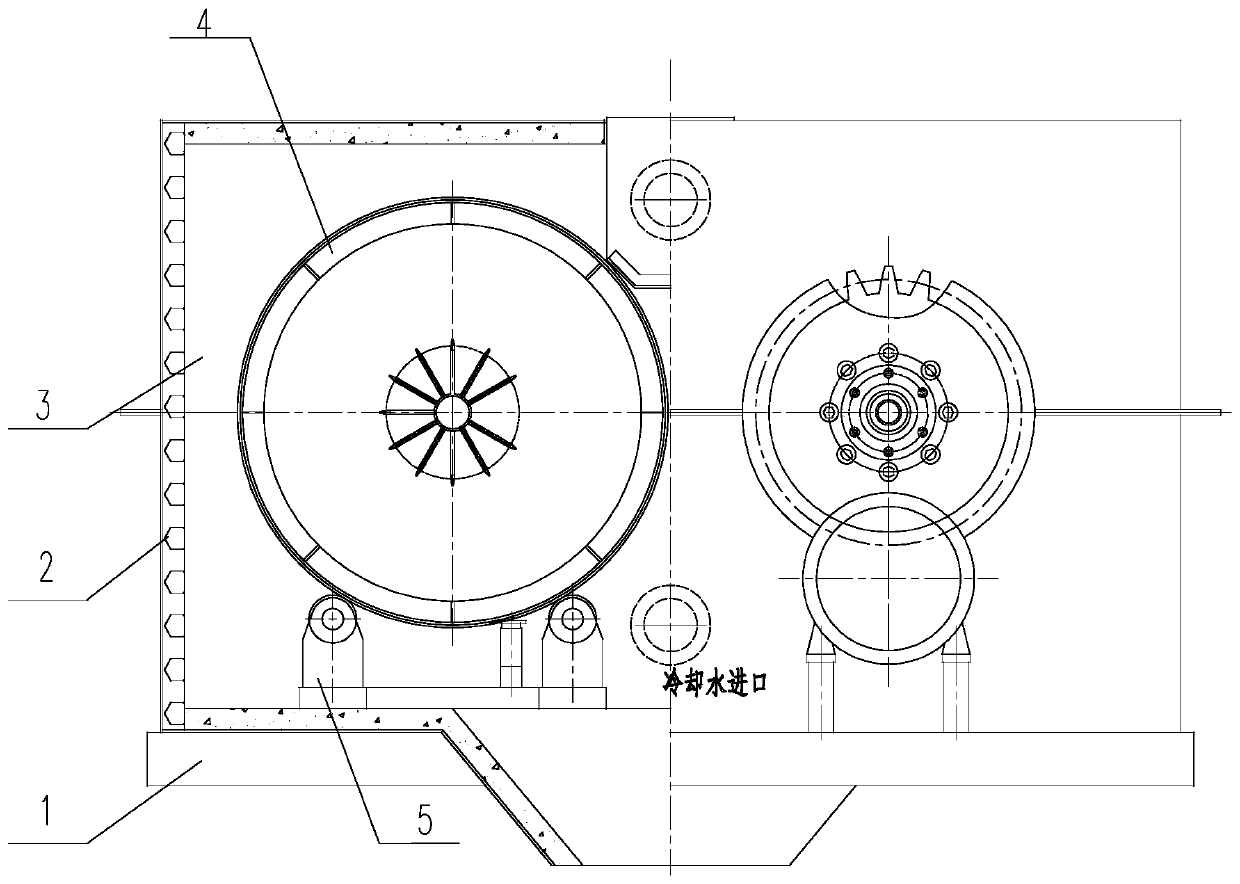 Equipment suitable for high-temperature molten material cooling and waste heat recycling