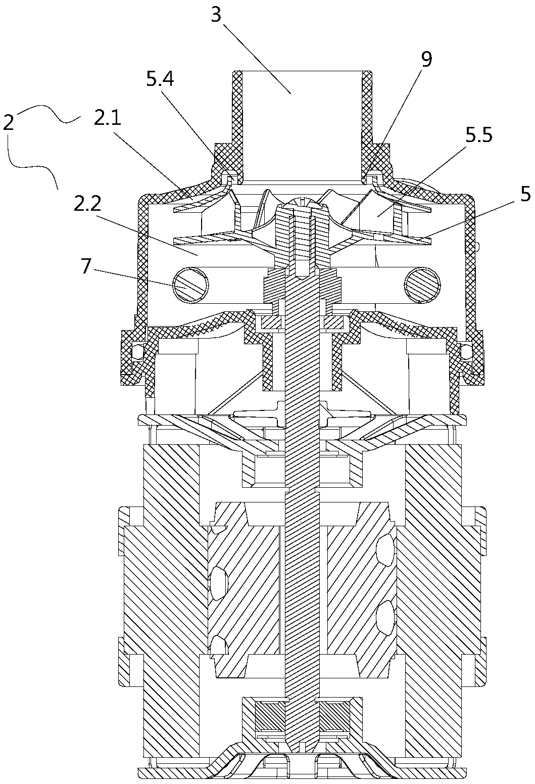 Pump of washing device