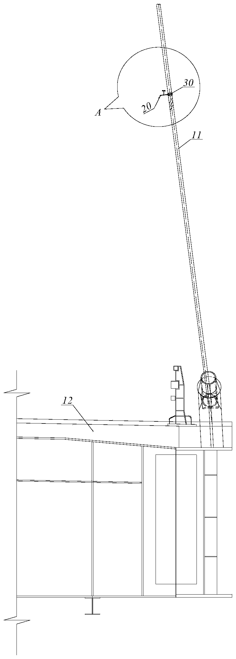 Lighting system of cable rope bearing bridge