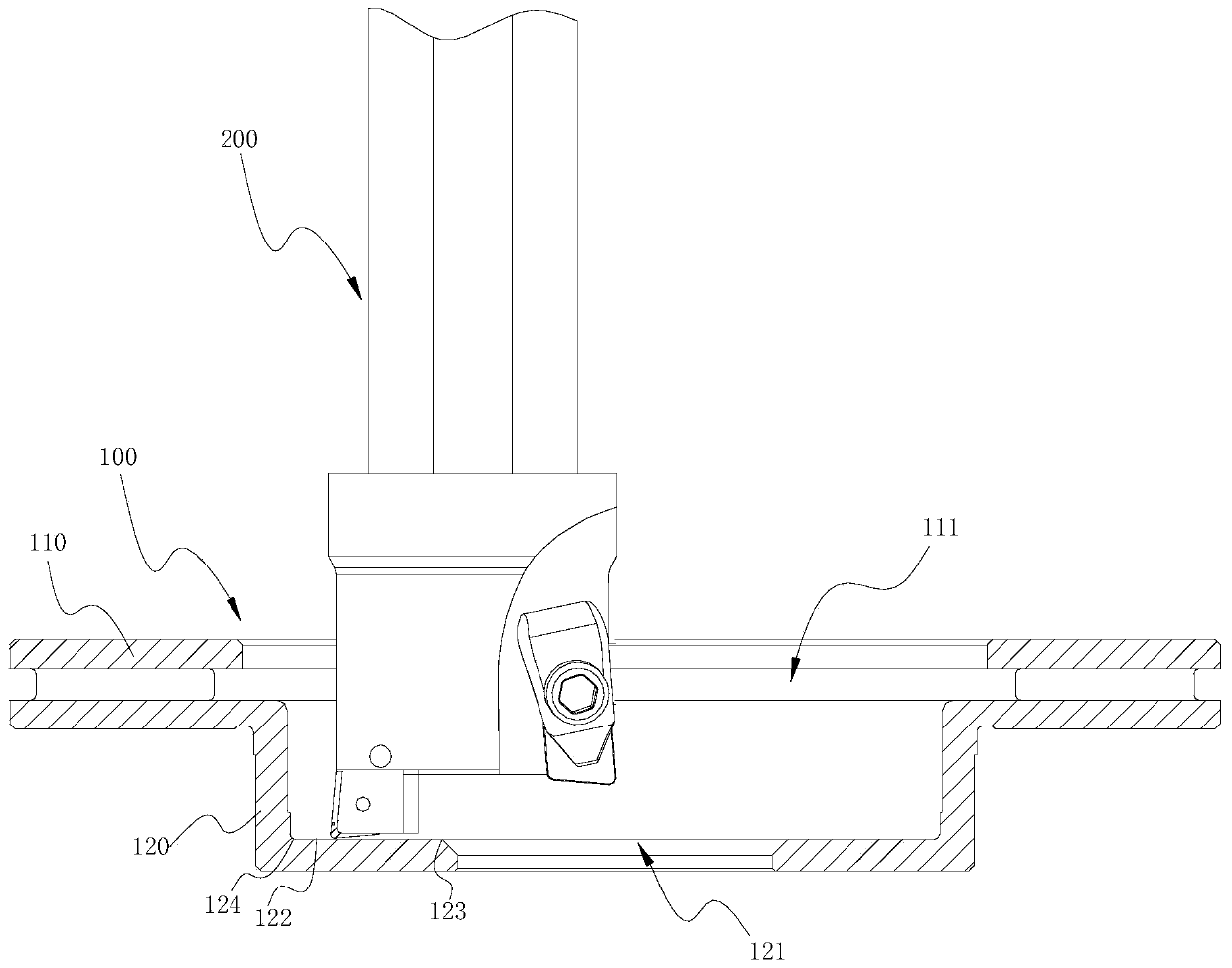 Production process of brake disc using turning tool