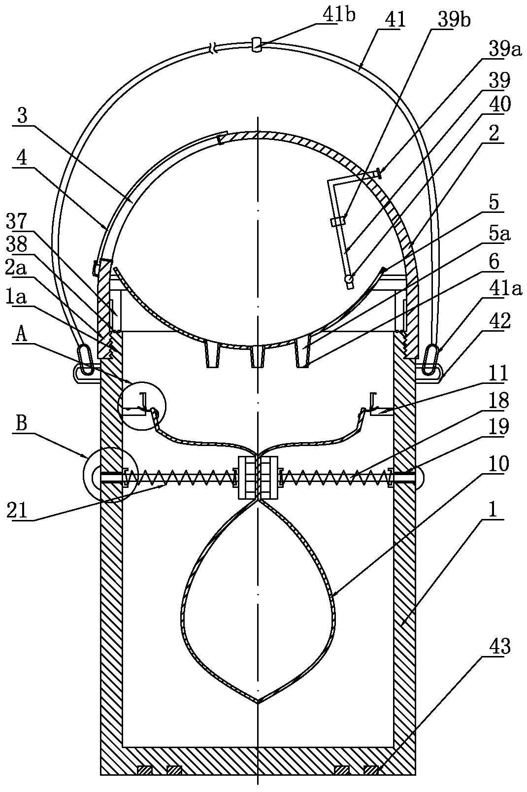 Portable sputum collecting device with replaceable inner bag