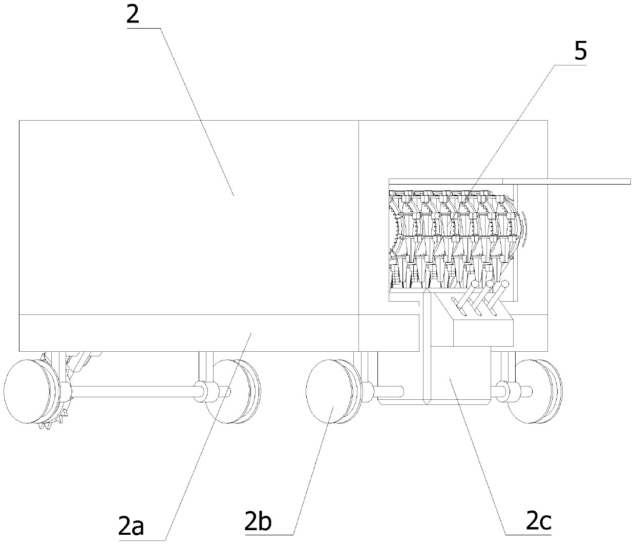 Automatic planting device for farmland tests