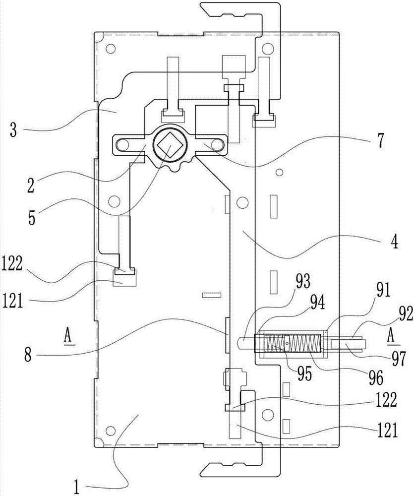 Deputy lock device comprising rotating shaft