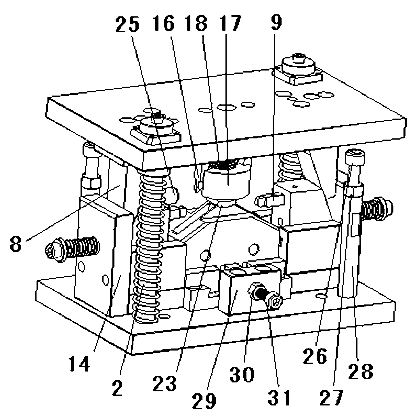 Riveting device of brush box