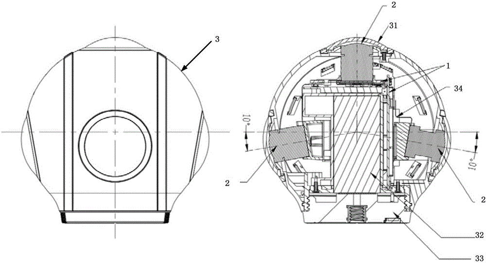 Panoramic camera device and panoramic picture generation method