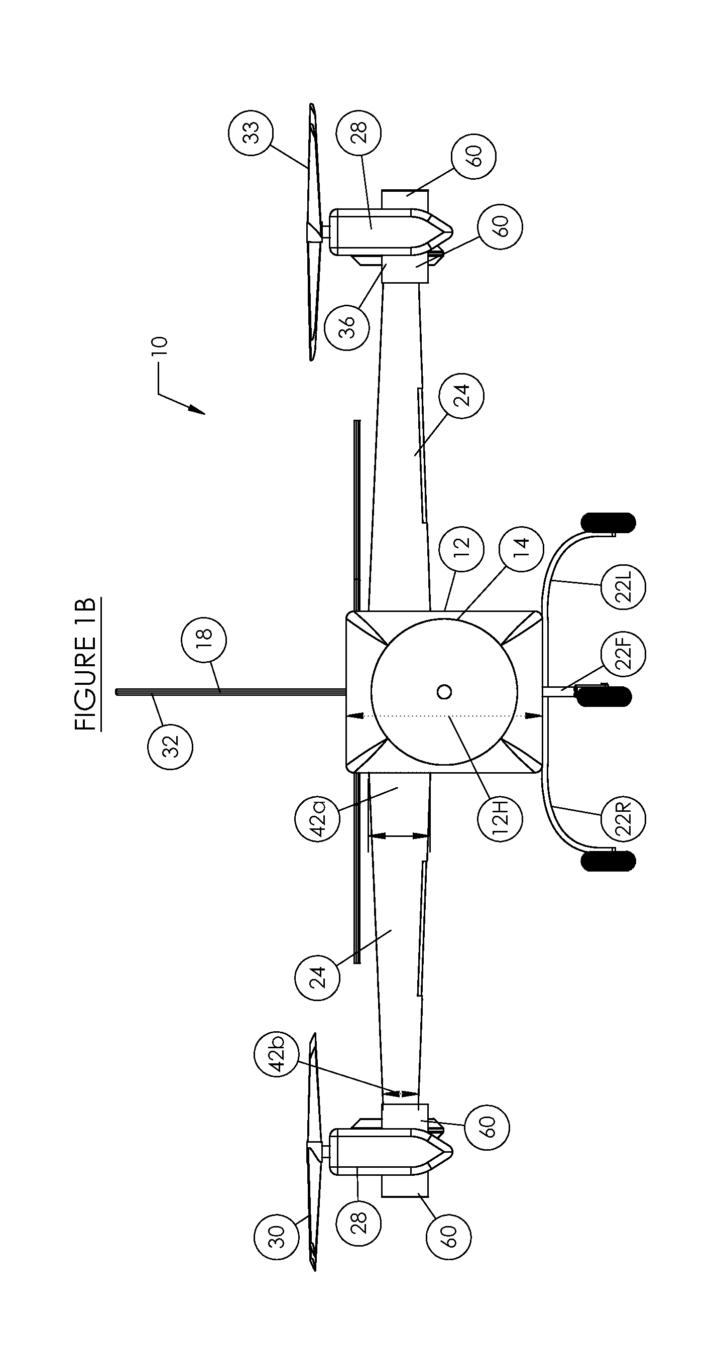 Aircraft with Wings and Movable Propellers