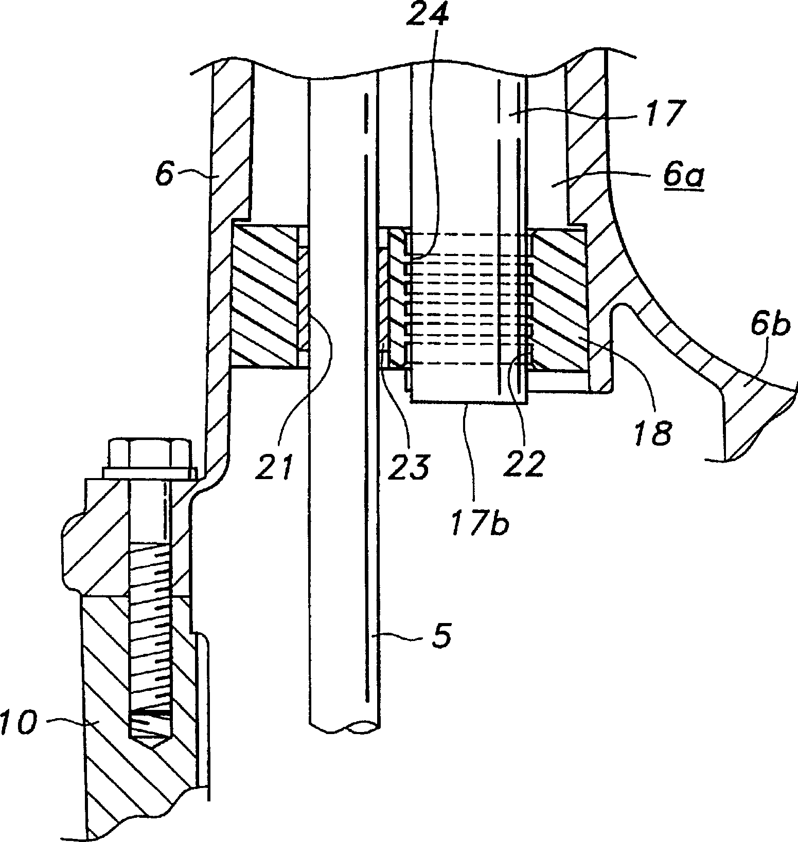 Exhaust arrangement for outboard marine drive engine