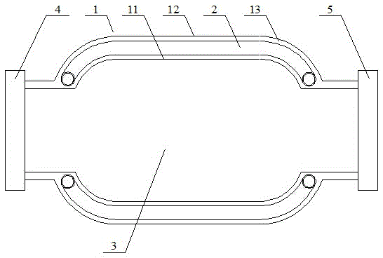 A double-layer bulkhead type inflatable cabin