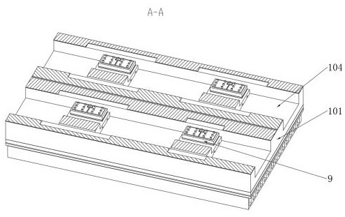 An embedded double-sided heat dissipation mosfet module package structure