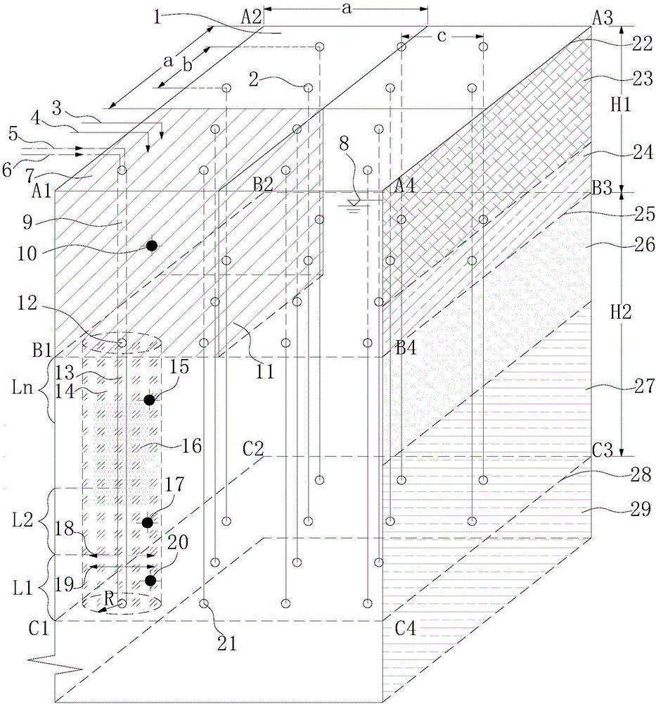 High-pressure jet grouting and shallow-layer stirring combination in-situ remediation method for soil and underground water