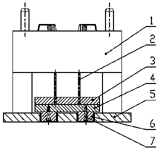 Ejection cushion block structure of injection mould