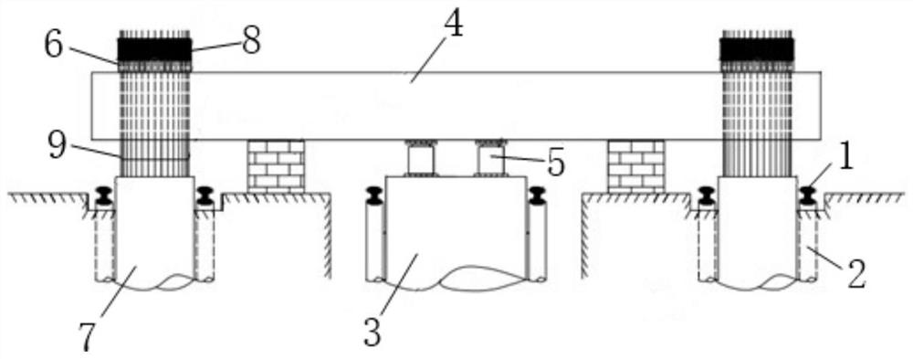 Static load test method for monitoring bearing capacity of branch pile