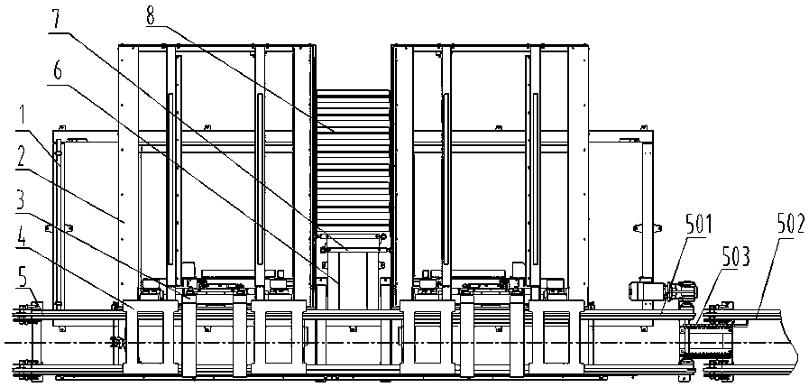 An automatic sorting and unloading device for aerated concrete products and a sorting and unloading method thereof