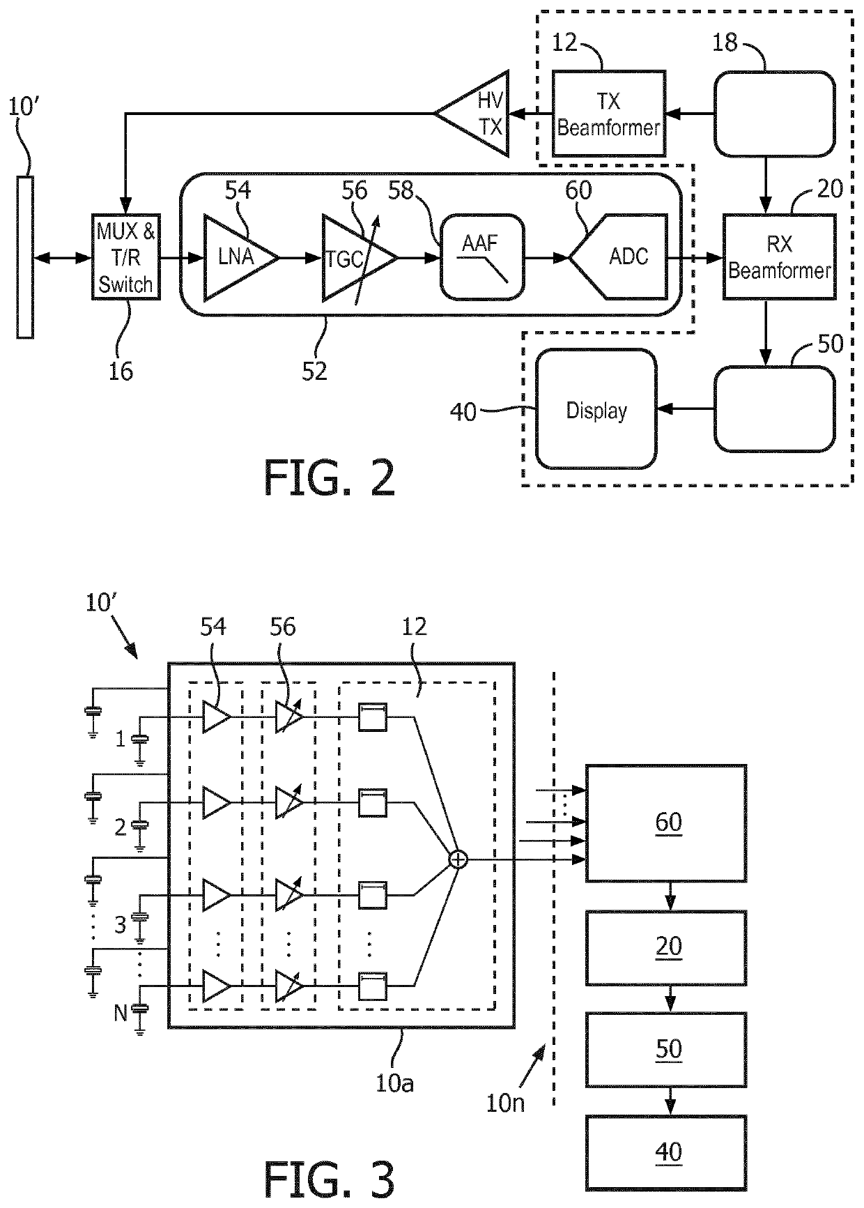 Ultrasound imaging system probe and system, and an imaging method