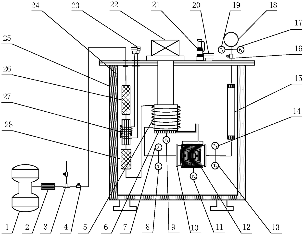 Cryogenic alternating flow heat transfer property testing platform and method