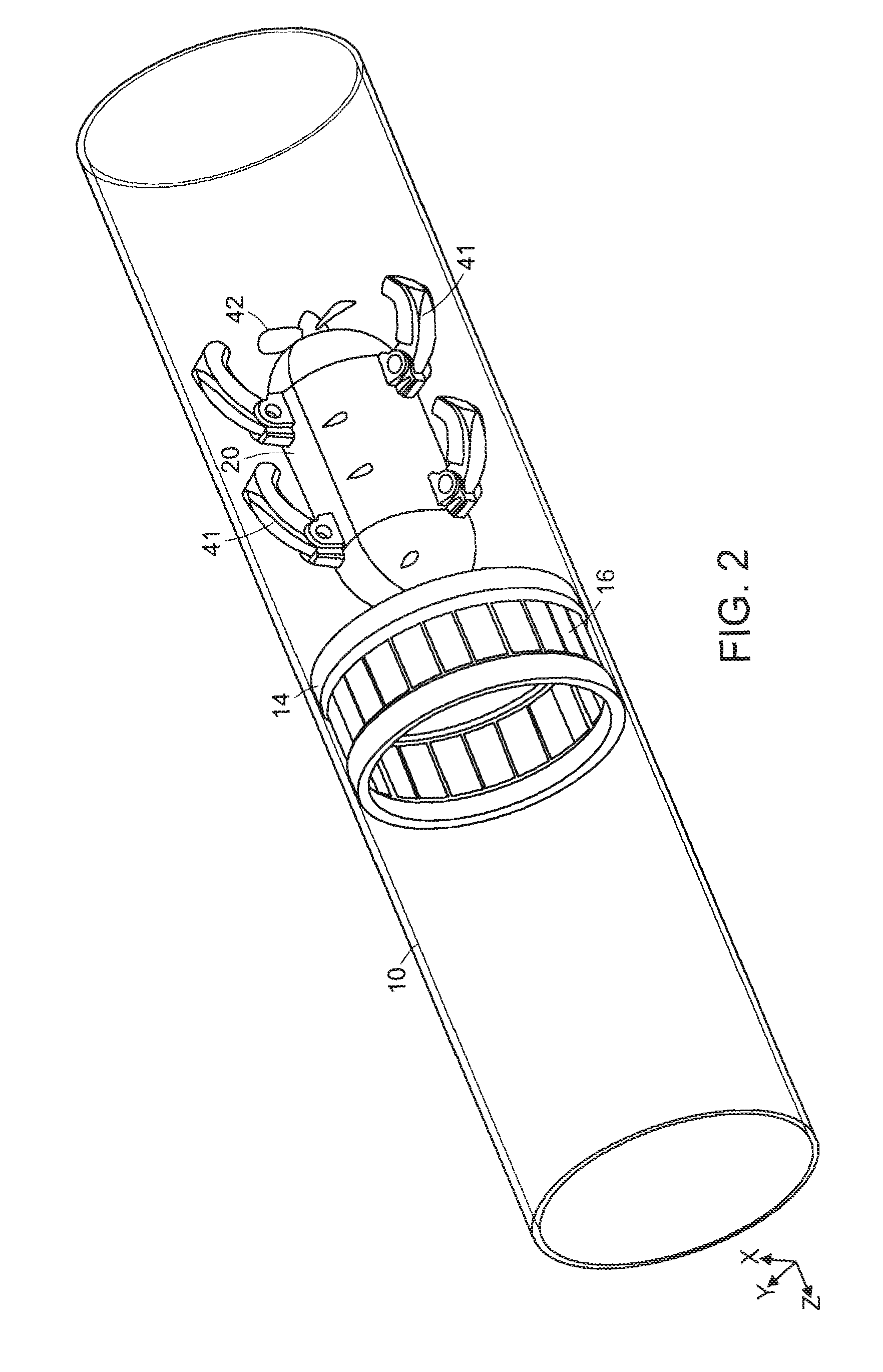 In-pipe leak detection based on pressure gradient