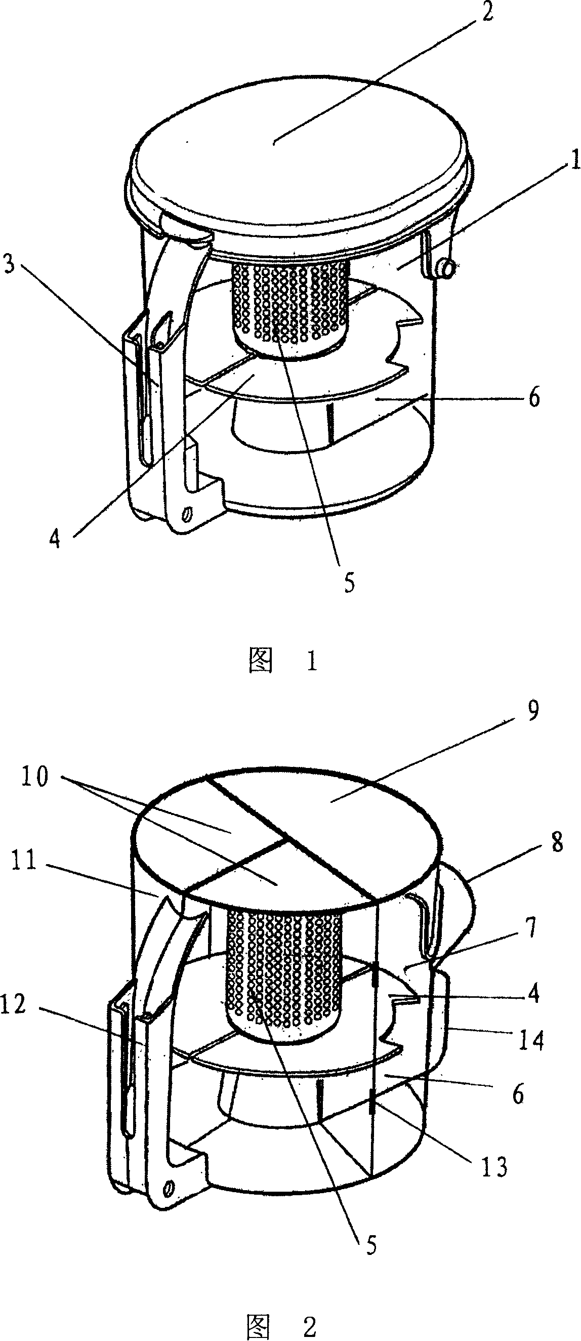 Vacuum cleaner dust-gathering cartridge