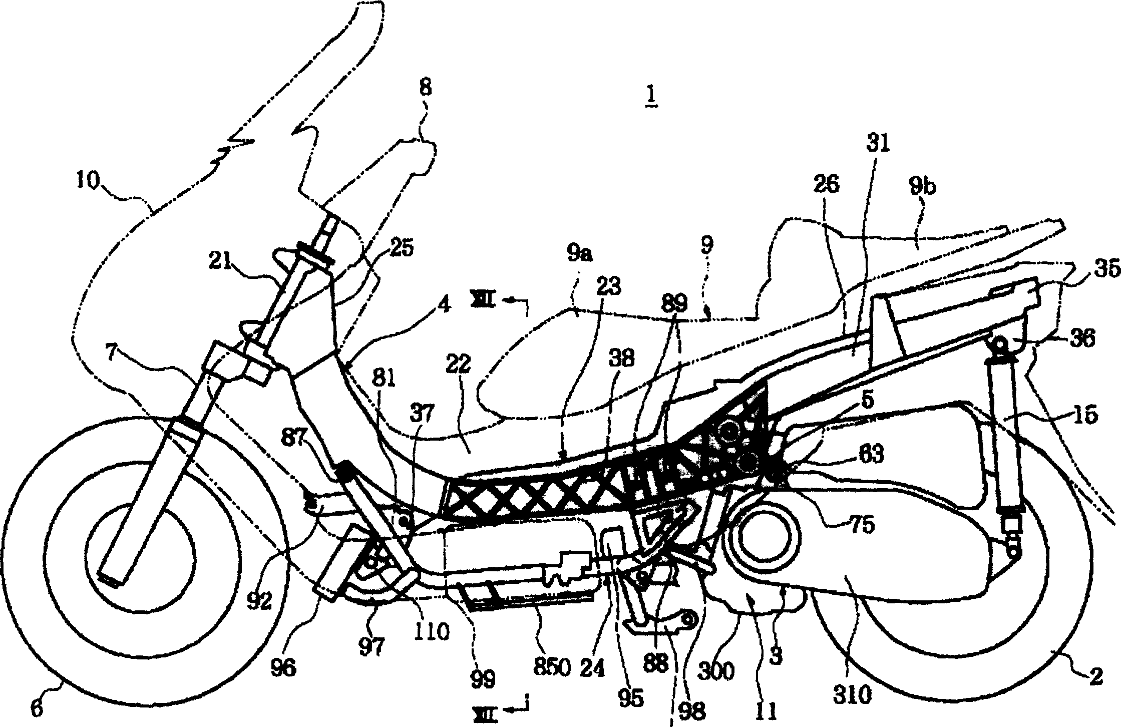 Scooter type motorcycle