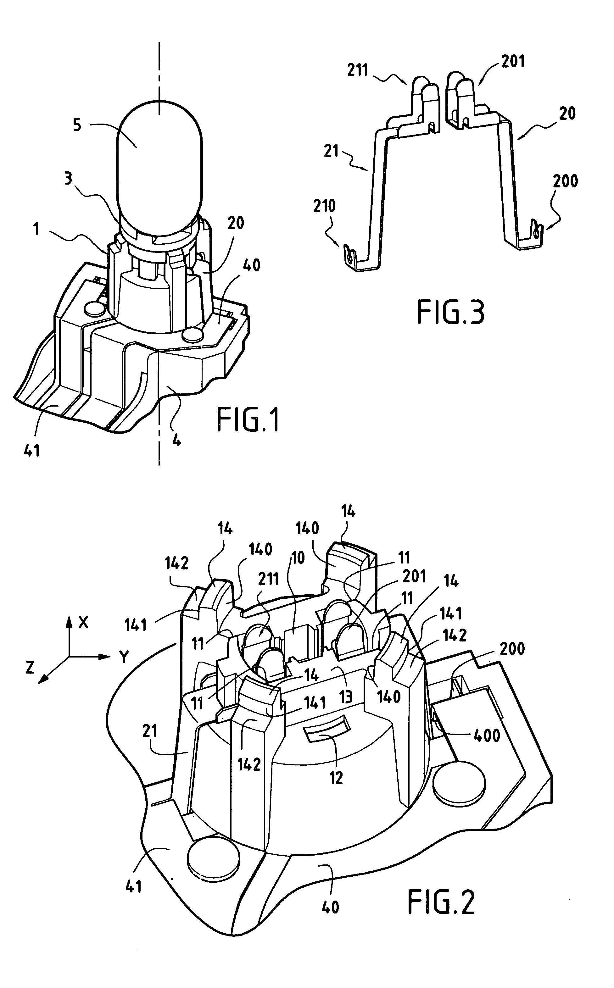 Socket equipped with a centring ring for a wedge-base