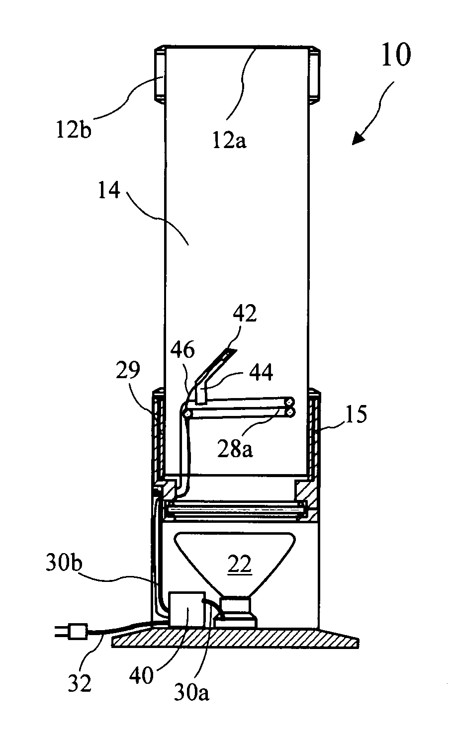 Control system for liquid motion lamp