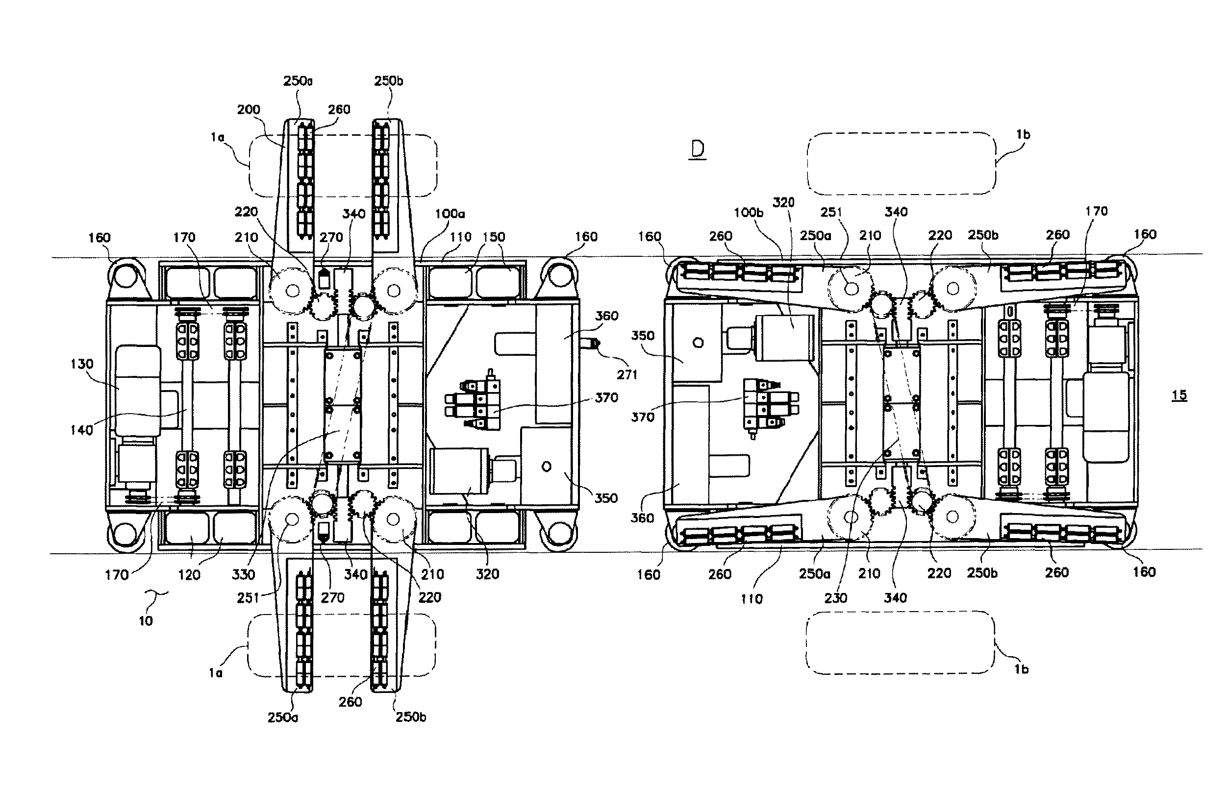 Apparatus for transporting a motor vehicle in a parking system