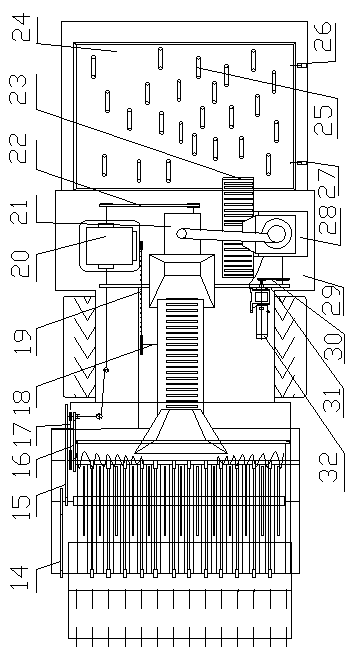 Full-automatic collection, smashing and compact forming combination machine for field waste crop straws