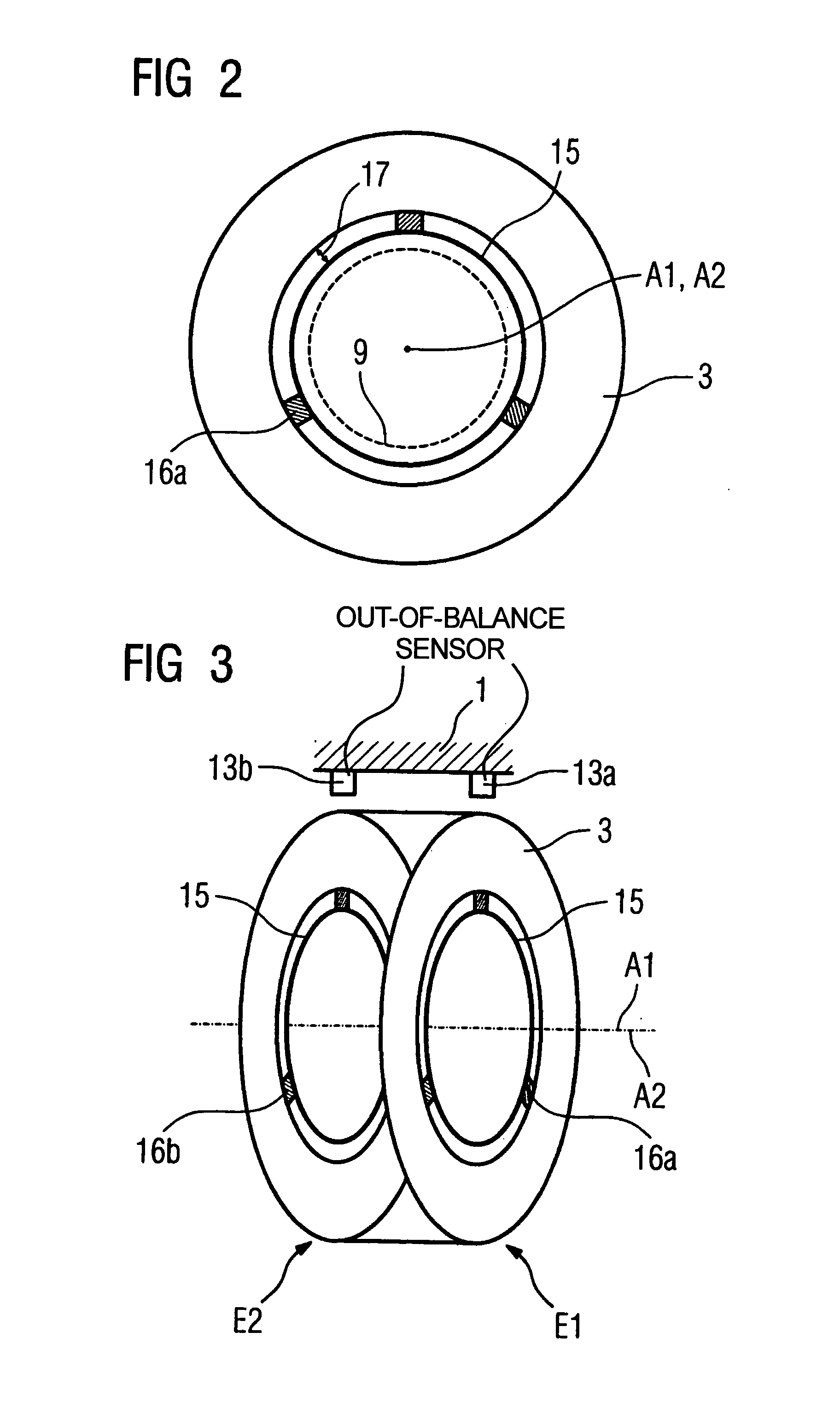 Method for compensating and out-of-balance condition of a rotating body