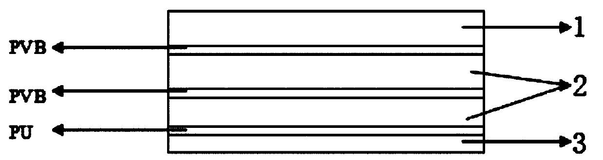 Light dual-waveband transparent armor and preparation method thereof