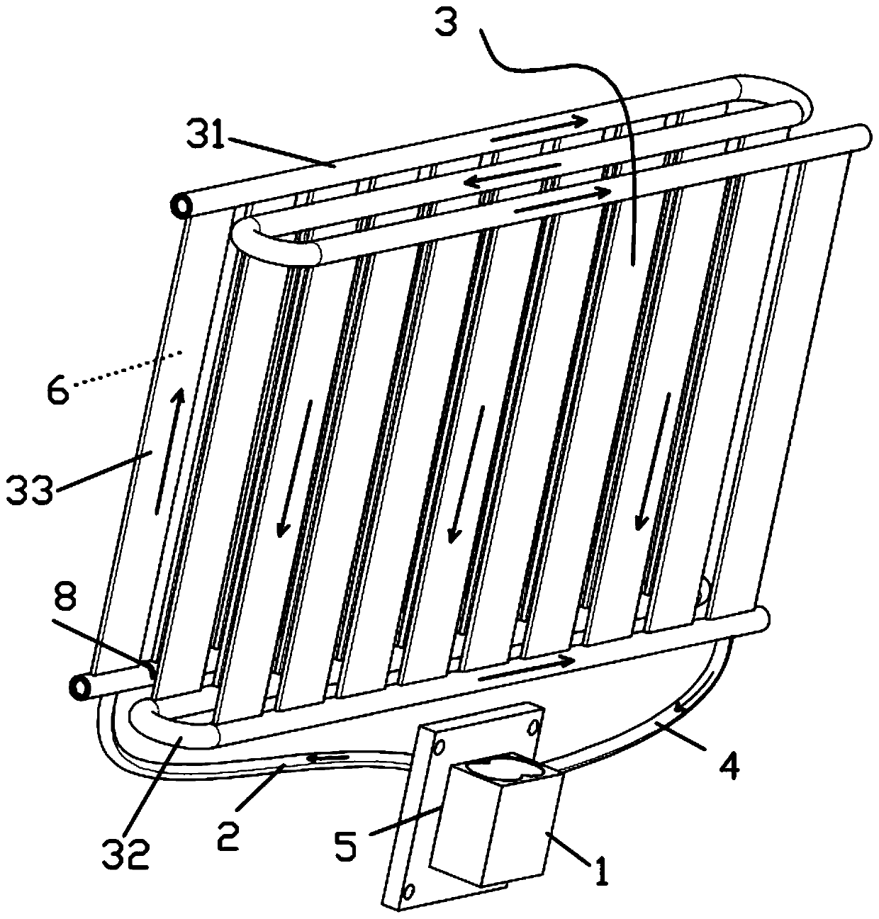 Low-thermal-resistance natural convection radiator for semiconductor refrigerator