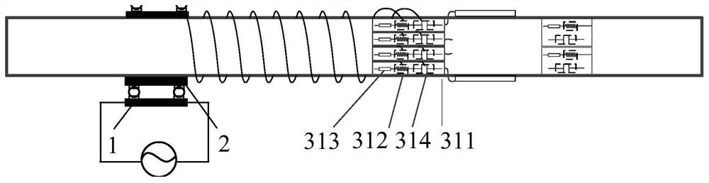 Piezoelectric shunt semi-passive control device and design method for vibration control of propulsion shafting