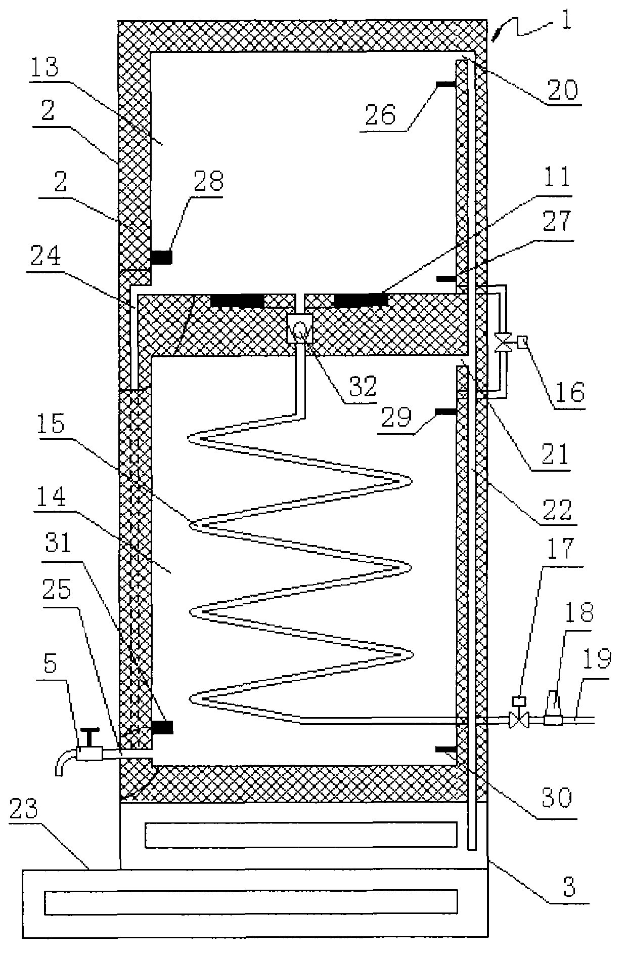 Open double-bucket water dispenser