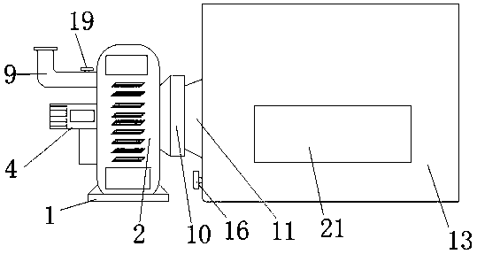 Hot water boiler air supply device